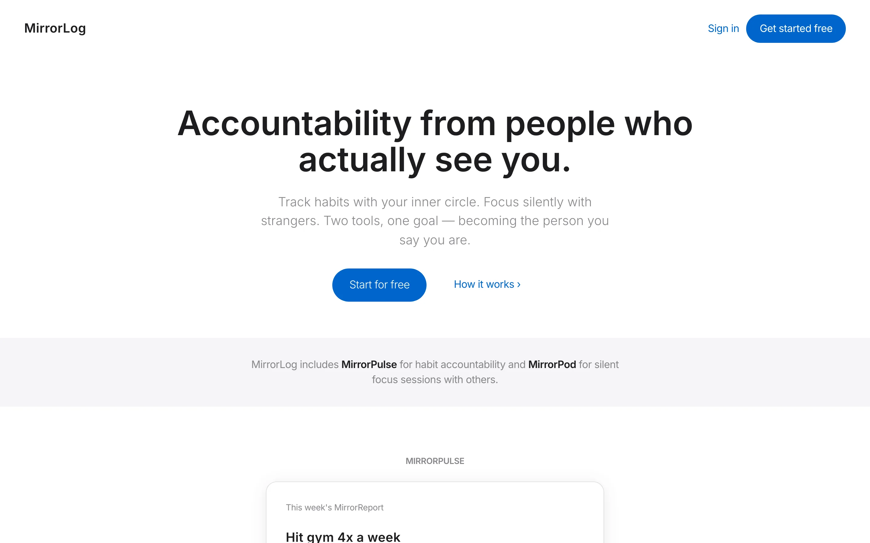 MirrorLog interface